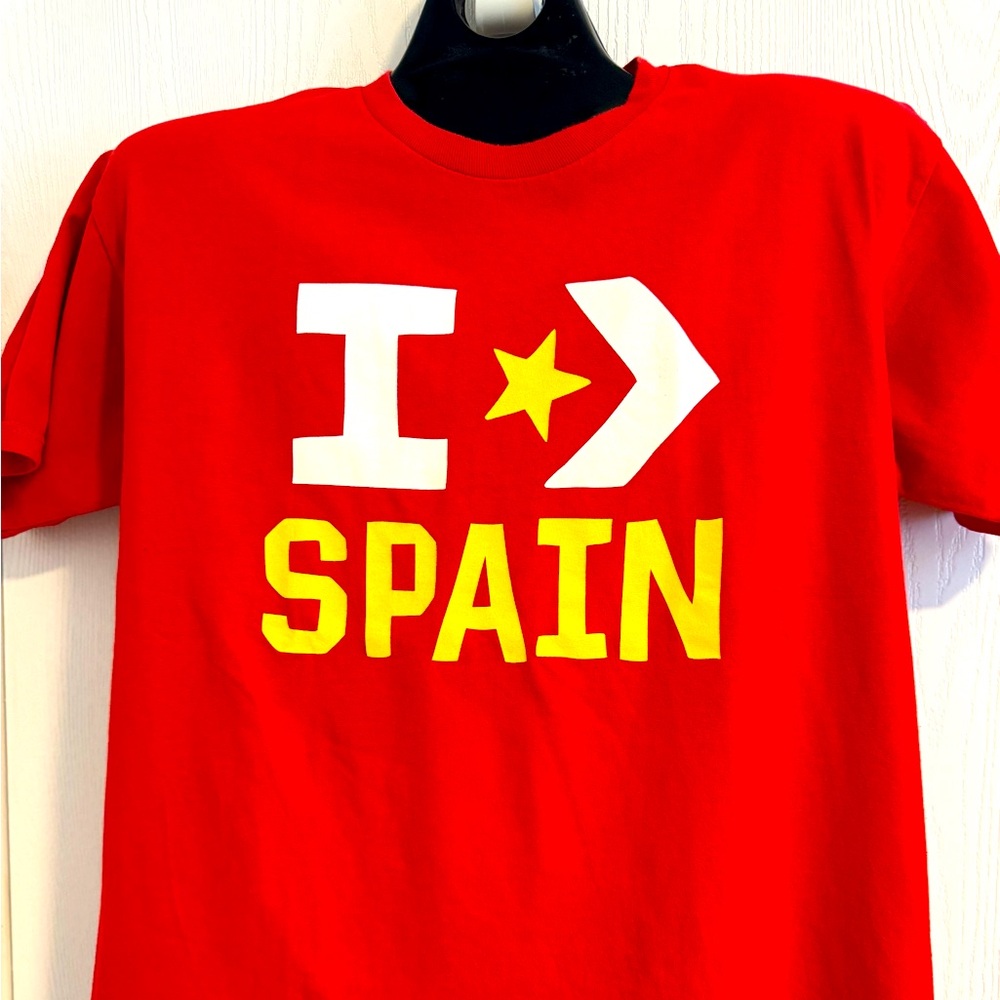 Authentic Converse Mens Spain Graphic Red T-shirt Size L